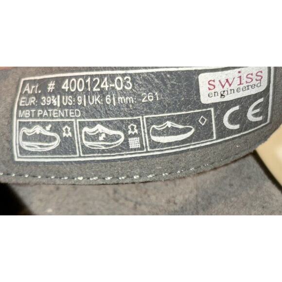 MBT Women's Habari Strappy Leather Sandals Black Size 9 Rocker Toning Open Toe - Picture 10 of 12